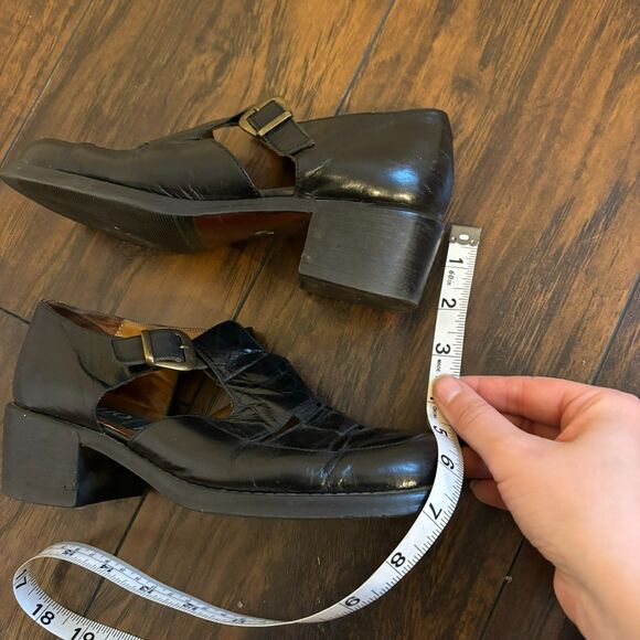 Soho New York size 6.5 Vintage 90s Y2K Black Loafers Academia Preppy Leather - Picture 8 of 10